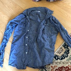 Express button down jean shirt